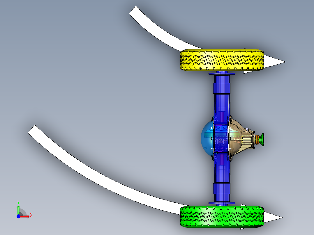 汽车驱动桥设计及运动仿真和有限元分析含三维CATIA==320052==700dw前视图