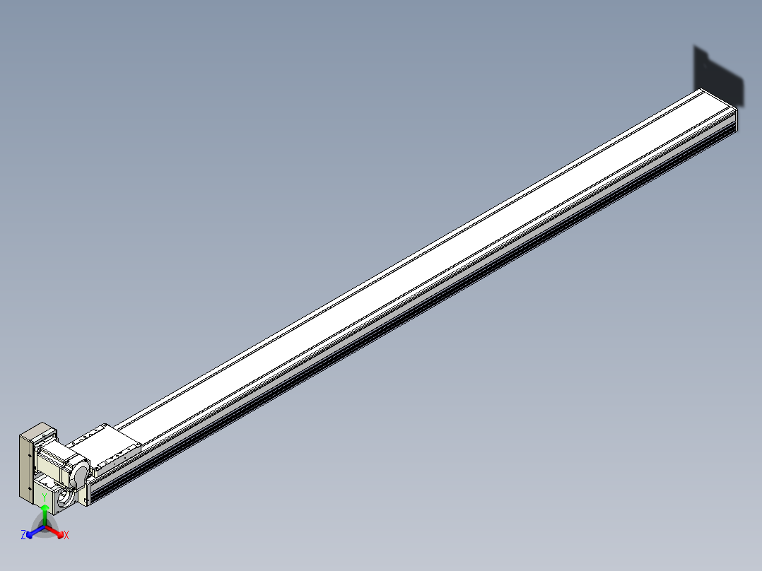 同步带全封闭直线模组TPA-HCB-105D-90-L1600-LU-Y-P20-N3正等轴测图
