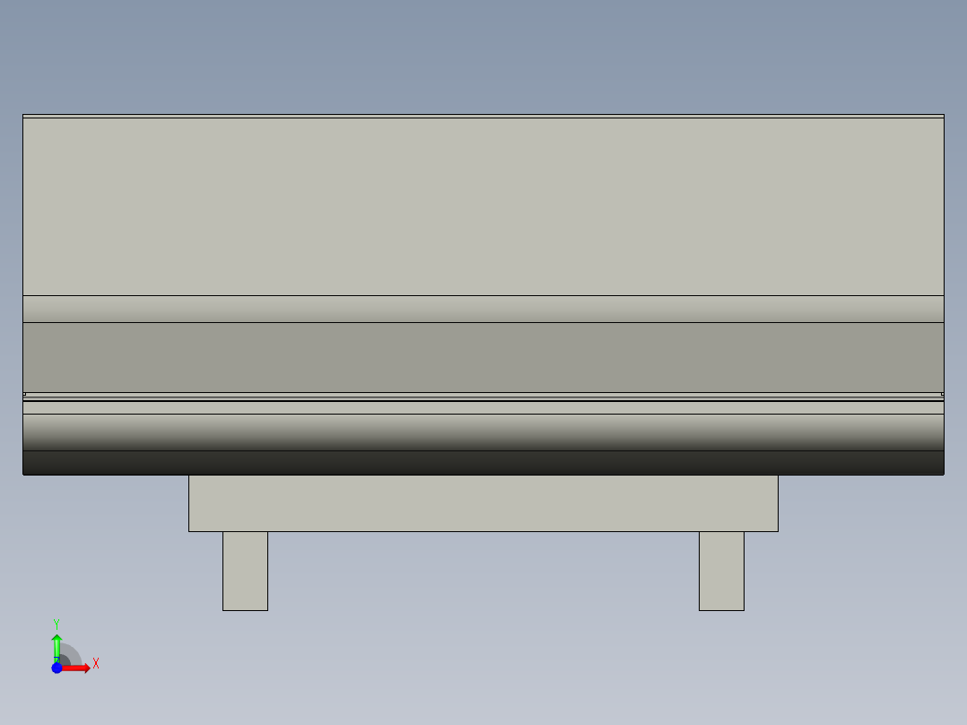 基恩士KV-HTE1_kc图纸模型前视图