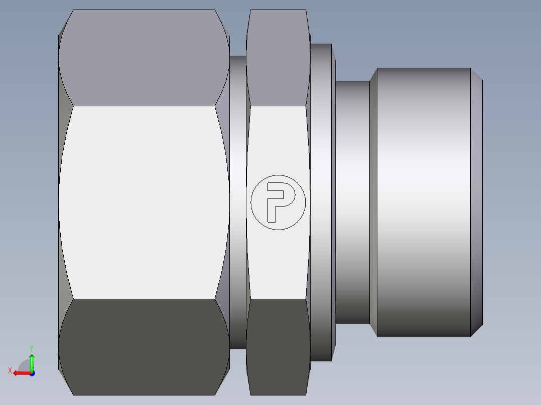 卡套式工业通用硬管接头EO_Male_Stud_connector_GE28LM71后视图