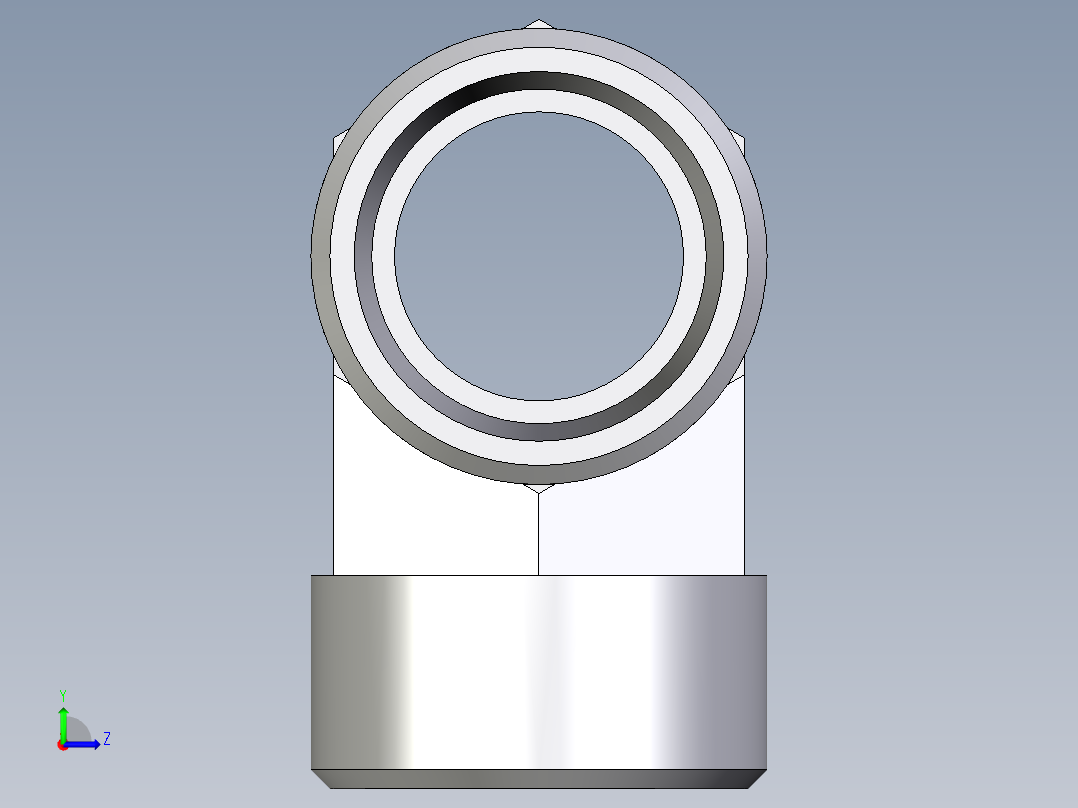 卡套式工业通用硬管接头EO_Union_tee_T22LCFX左视图