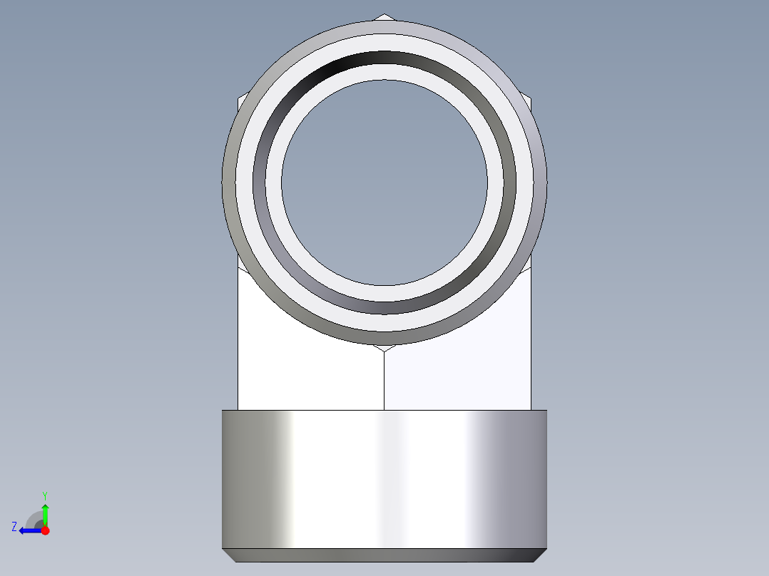 卡套式工业通用硬管接头EO_Union_tee_T22LCFX右视图