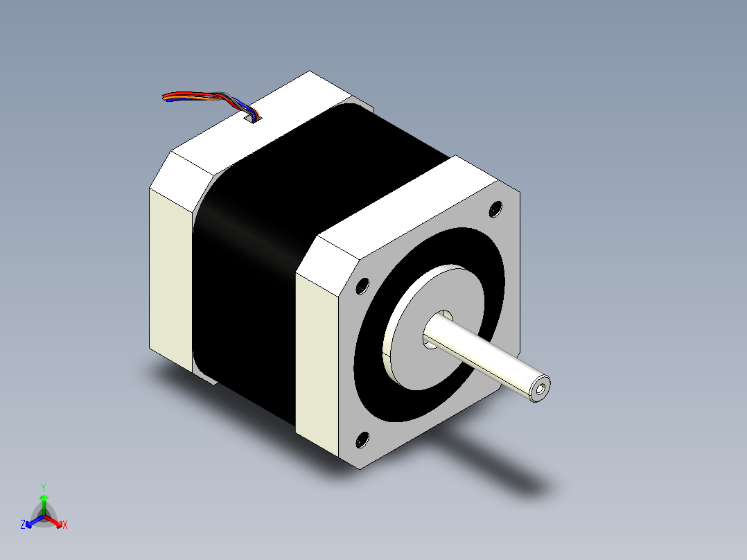 步进电机1正等轴测图