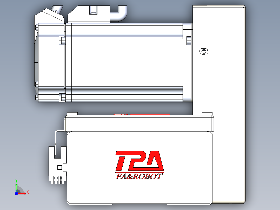 同步带全封闭直线模组TPA-HCB-110D-90-L1250-LU-C-P40-N3前视图