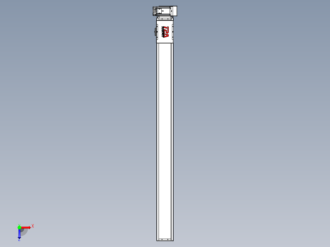 同步带全封闭直线模组TPA-HCB-110D-90-L1250-LU-C-P40-N3俯视图