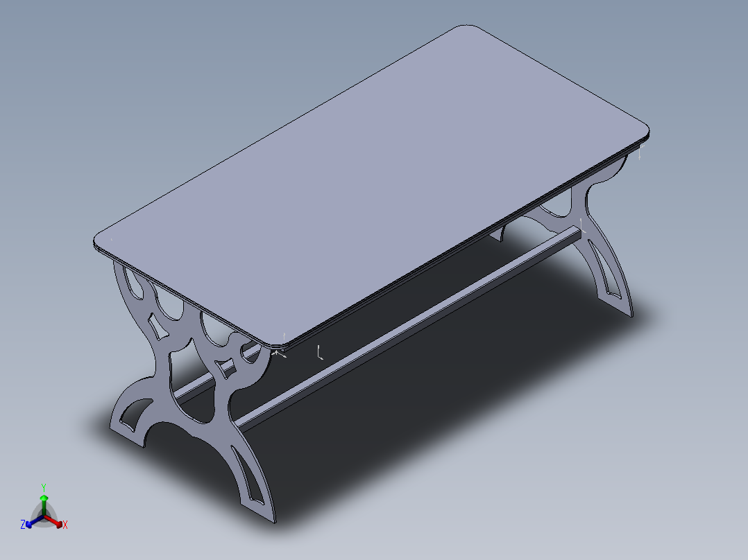 桌椅各类家具 (233)正等轴测图