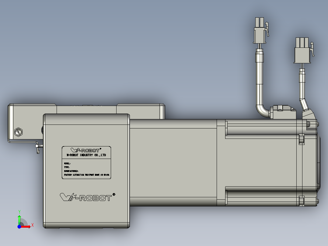 威洛博直线电机模组EB8-L200-S300-L-P75-MS3前视图