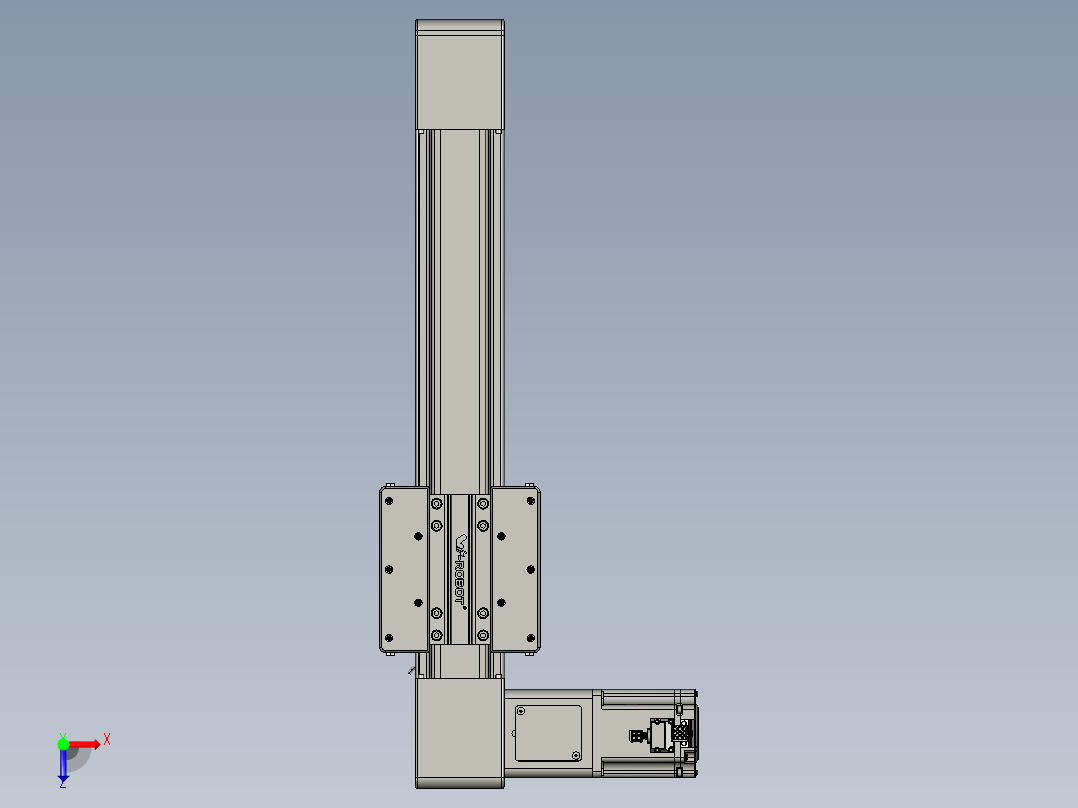 威洛博直线电机模组EB8-L200-S300-L-P75-MS3俯视图