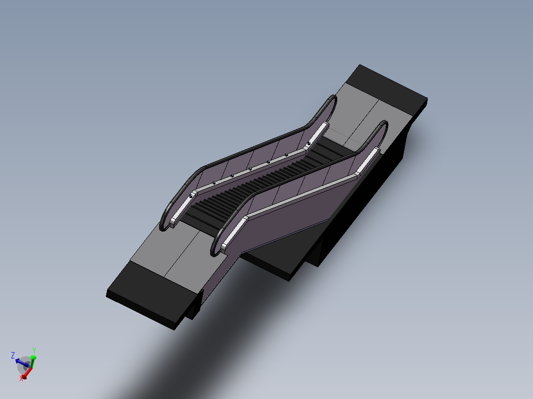 电动自动扶梯三维图包300-400张