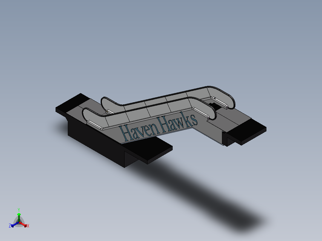 电动自动扶梯三维图包300-400张正等轴测图