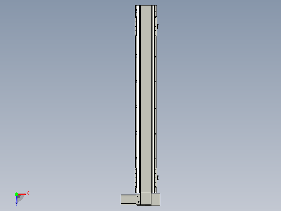 直线模组LHB17-L40-S1150-RD设计图纸俯视图