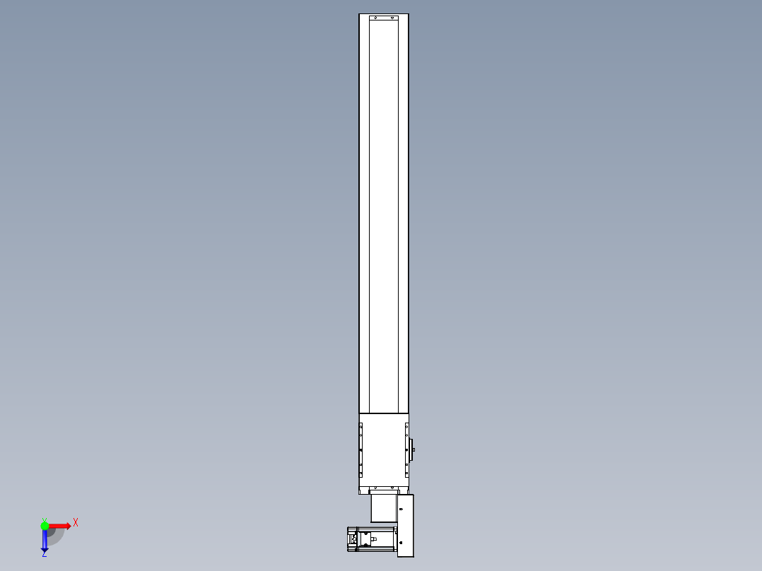 同步带全封闭直线模组TPA-HCB-120D-90-L900-MR-C-P40-N3俯视图