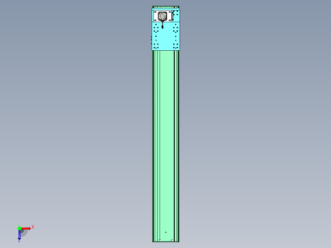 东锦齿条传动DH270G-L167-S1900-BU-减速机+750W俯视图