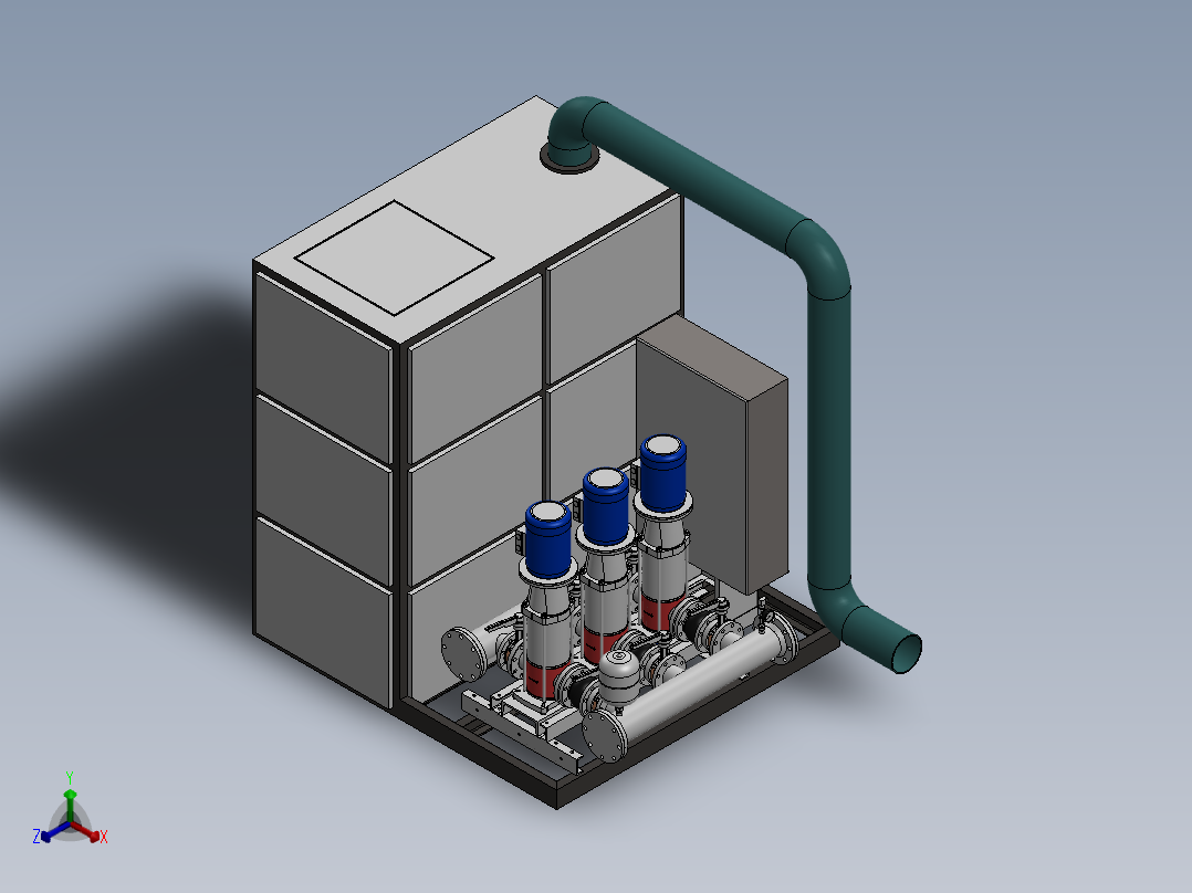 2023.02月-城市小型无负压二次供水设备sw17正等轴测图