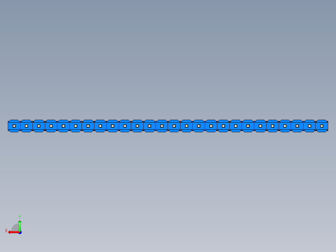 彩色公头100mil（2.54mm）系列-DS1021_blue_1x26p_100mil_Type1_rev1.0后视图