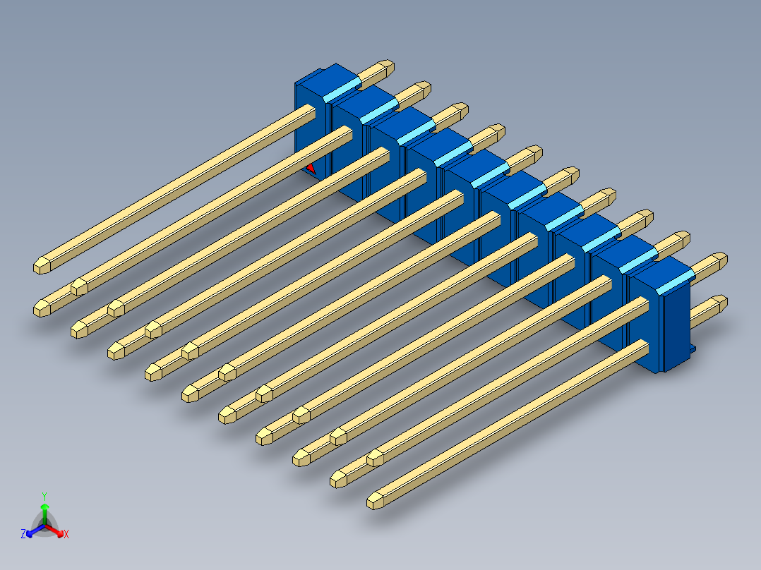 彩色公头100mil（2.54mm）系列-DS1021_blue_2x10p_100mil_Type19_rev1.0