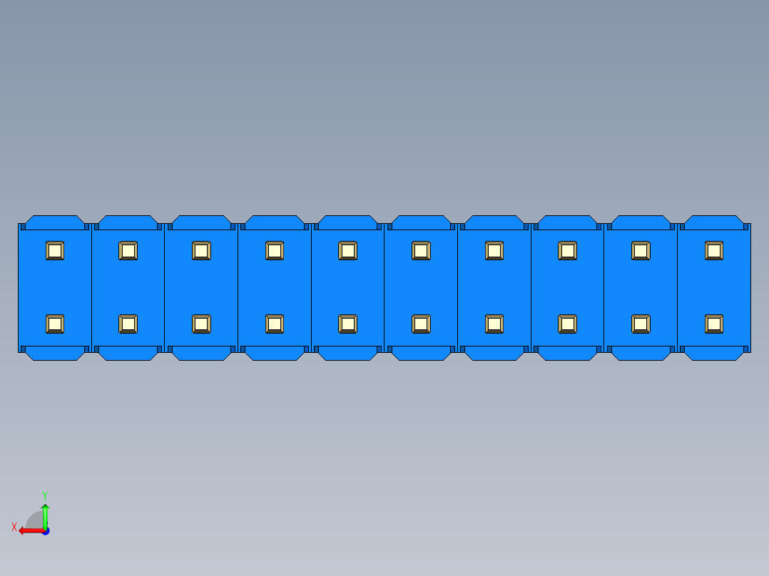 彩色公头100mil（2.54mm）系列-DS1021_blue_2x10p_100mil_Type19_rev1.0后视图