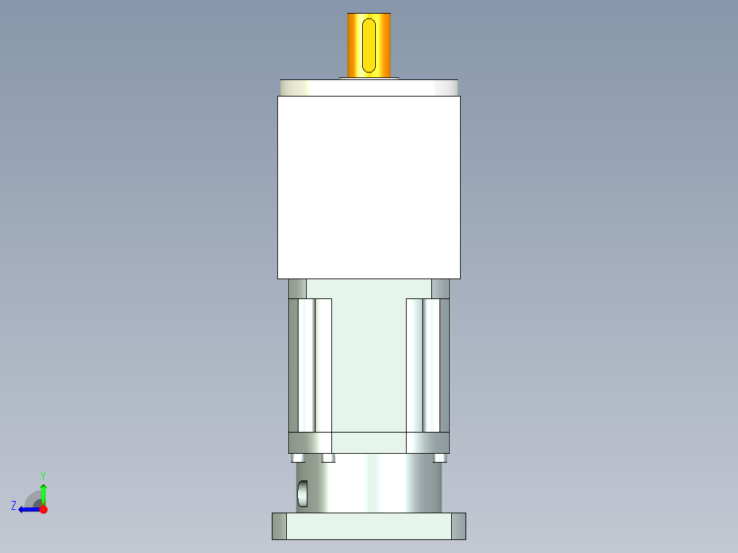 换向器PW170垂直输出 PLX142-L2 35-114.3-200-M12.stp右视图