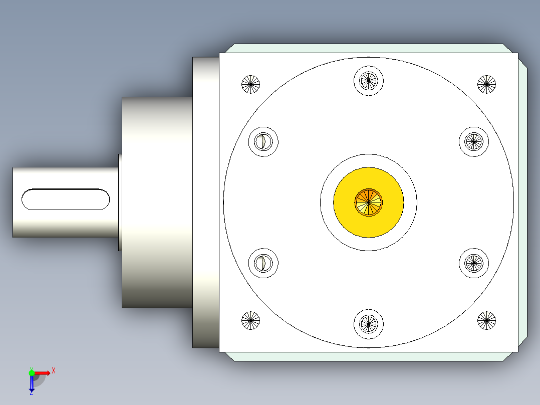 换向器PW170垂直输出 PLX142-L2 35-114.3-200-M12.stp俯视图