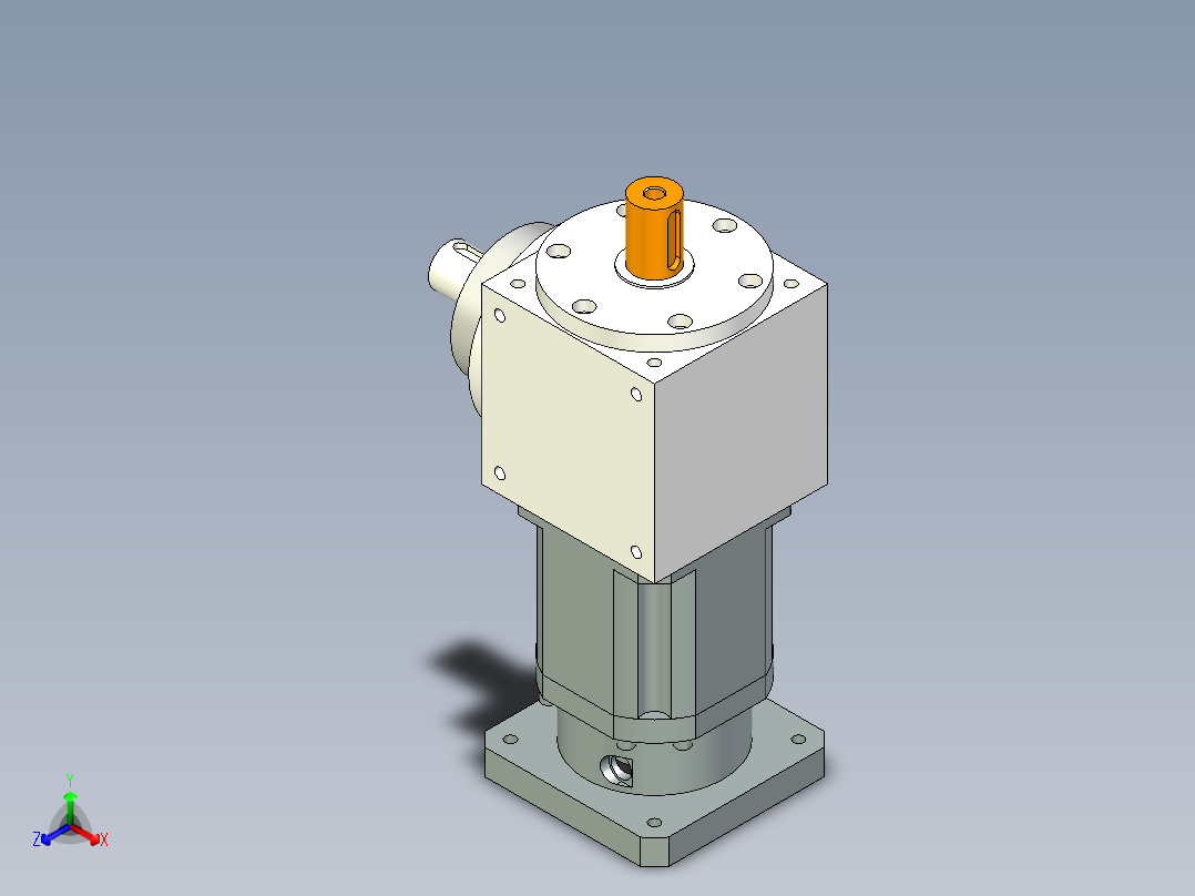 换向器PW170垂直输出 PLX142-L2 35-114.3-200-M12.stp正等轴测图