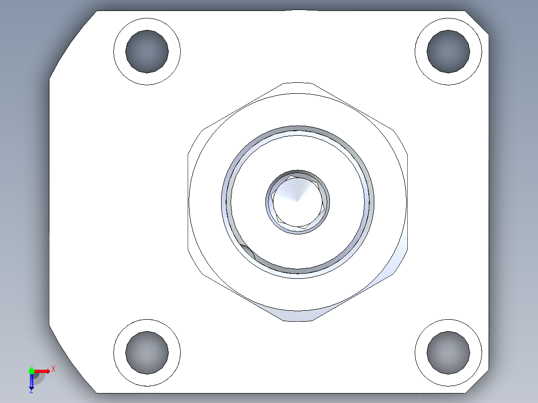 KOSMEKLHA0750-SR-Y45多系列多零件图纸模型俯视图