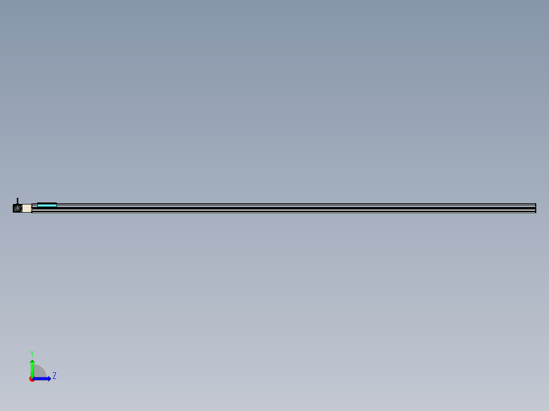 同步带滑台-半封闭B22H-L100-C-S1000-R-P75-D3-N5左视图