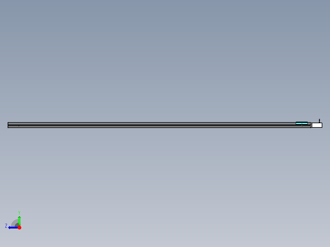 同步带滑台-半封闭B22H-L100-C-S1000-R-P75-D3-N5右视图