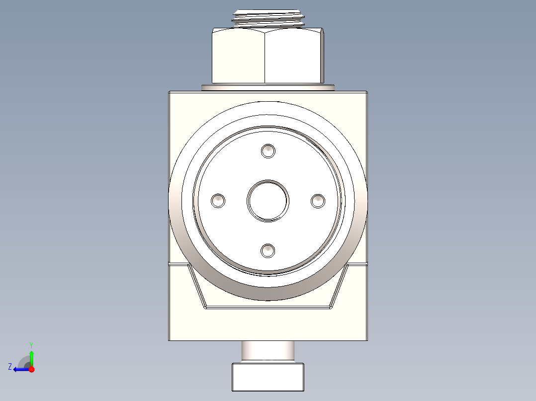 旋转接头模型右视图
