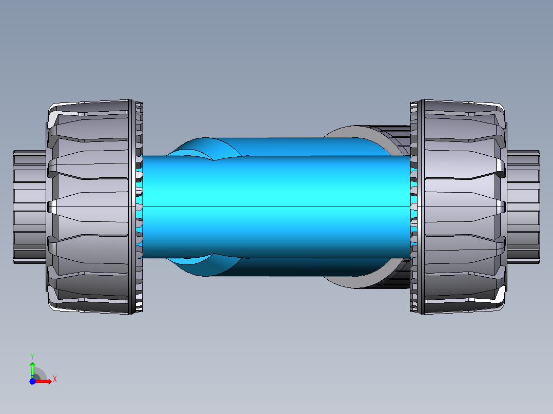 11RVUNT PVC-U透明。沙滤器与NPT螺纹女性联盟结束前视图