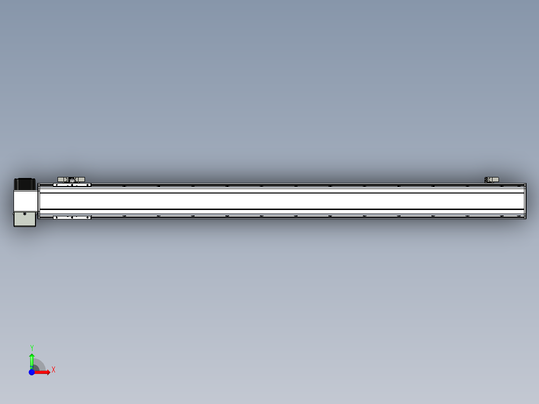 同步带滑台-半封闭B10H-L45-S1200-LD-P40-D3前视图