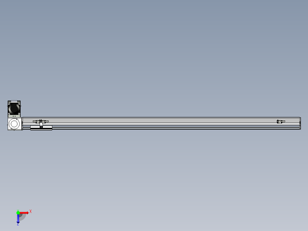 同步带滑台-半封闭B10H-L45-S1200-LD-P40-D3俯视图