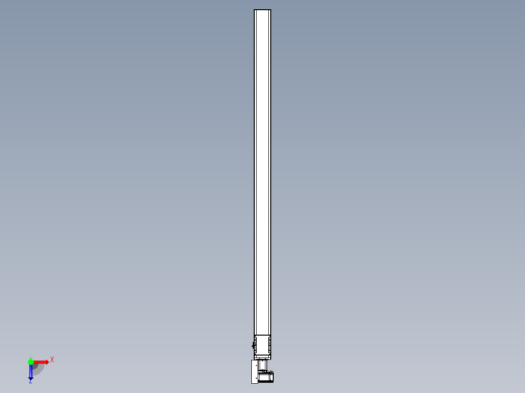 同步带全封闭直线模组TPA-HCB-105D-90-L2000-ML-C-P20-N3俯视图