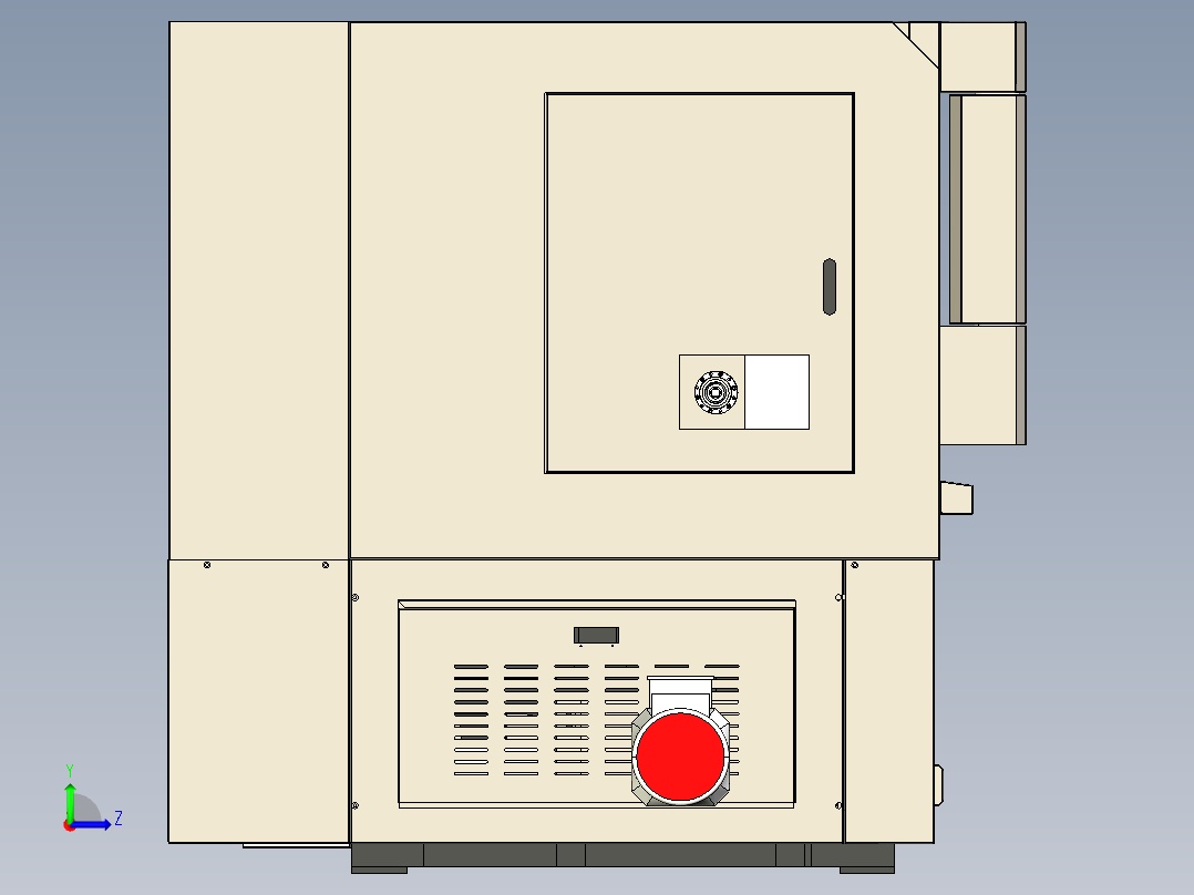 斜床身数控机床全套3D图纸 非标自动化机械三维左视图