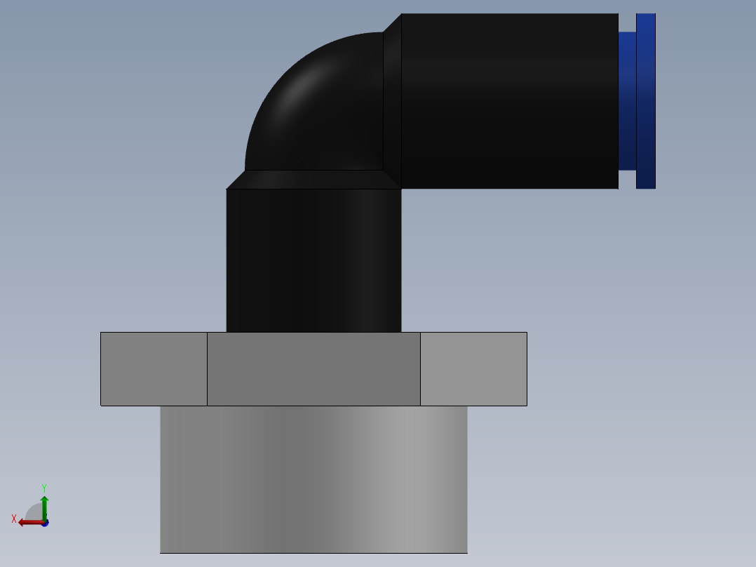 Ø4 x 3-8G COTOVELO 90° MACHO GIRAT. (C02470438)后视图