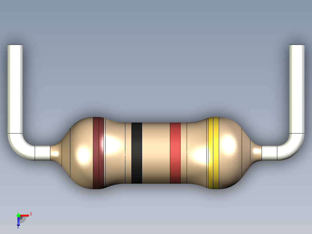无源元件封装-RES-0.25W-H-CF俯视图