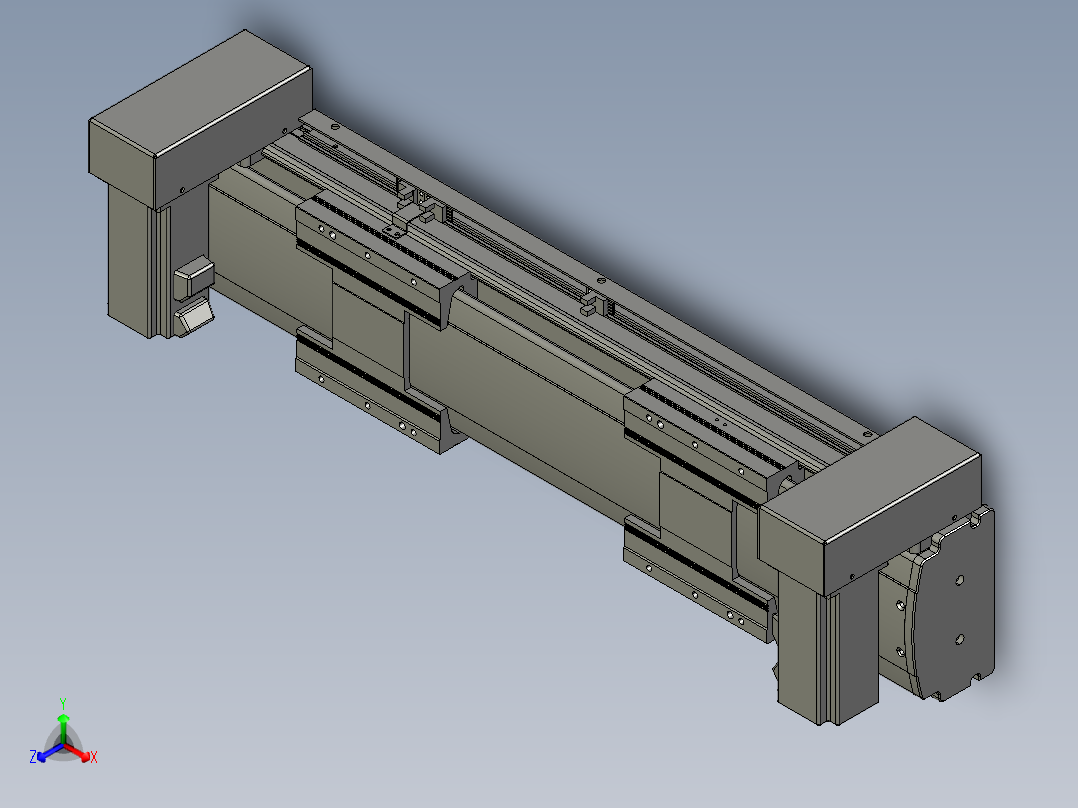 威洛博双电机滑台-VBF14S2-L50-S150-BU-P40-C6正等轴测图