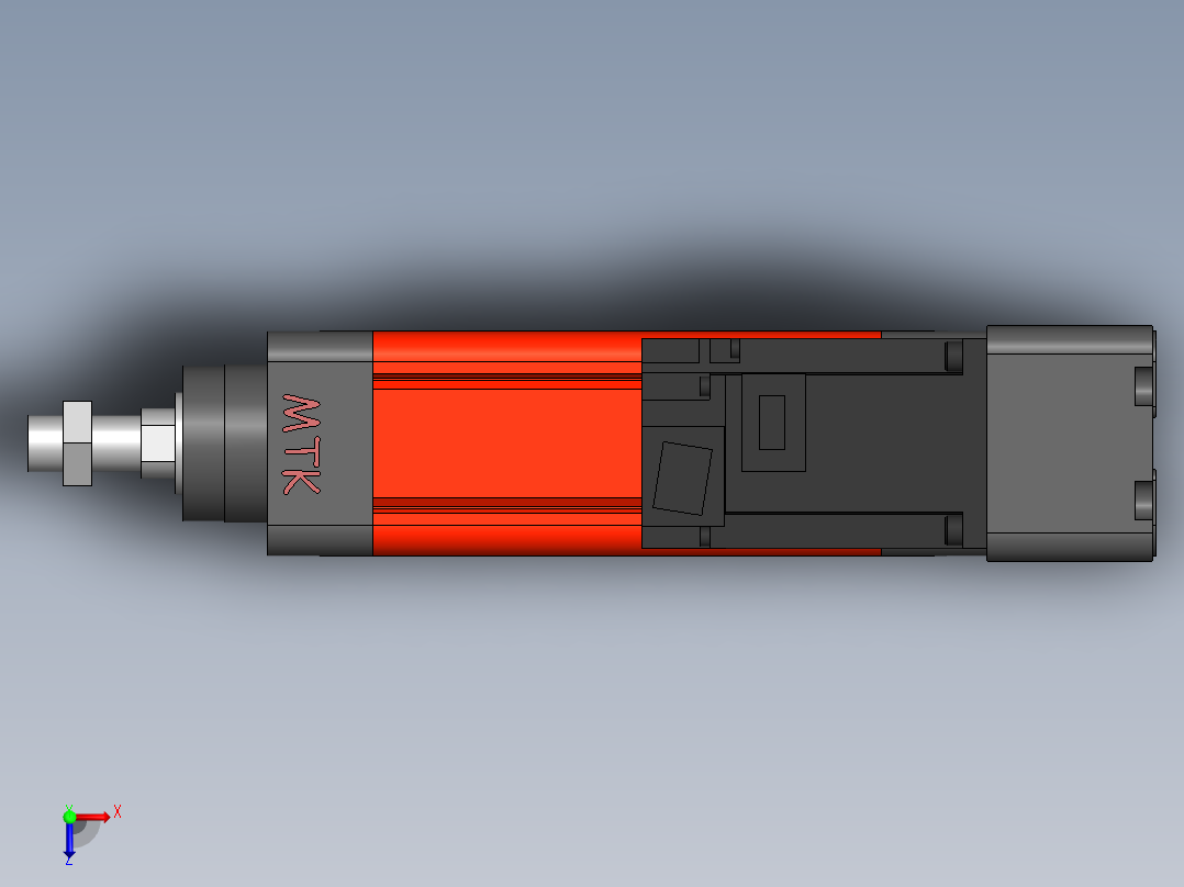 电动缸MES50-P-400W俯视图