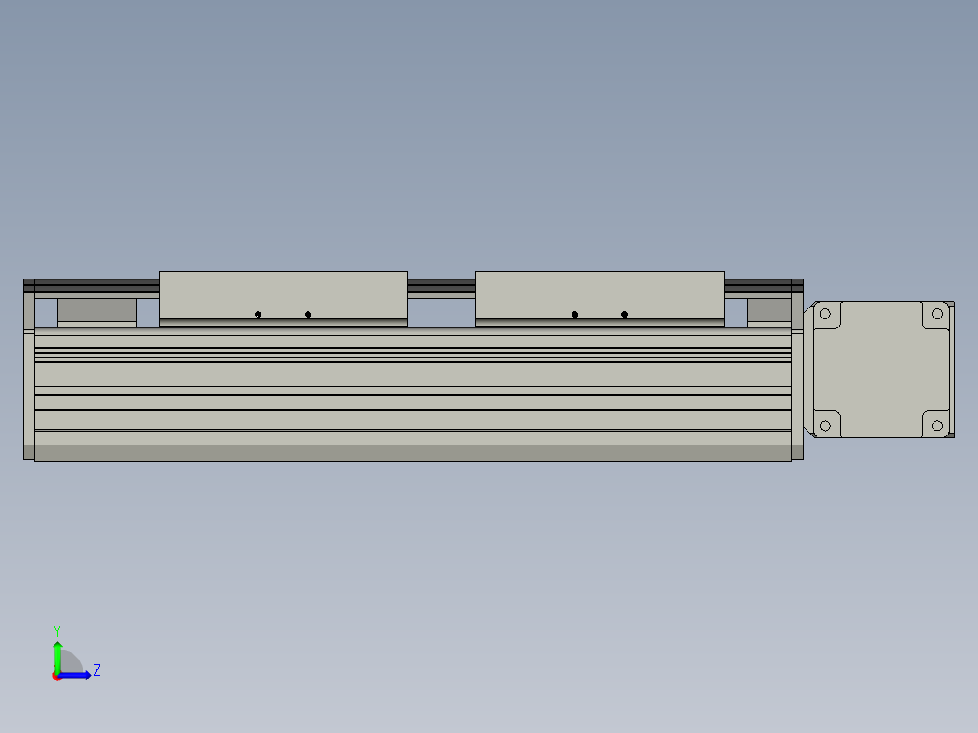 直线模组WG-LHB12-S100-R(B)设计图纸左视图