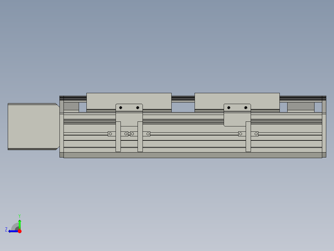 直线模组WG-LHB12-S100-R(B)设计图纸右视图