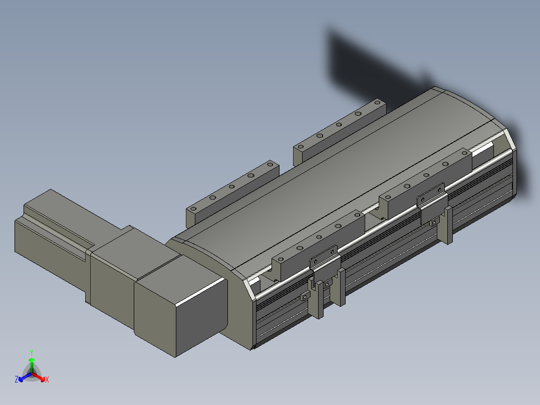 直线模组WG-LHB12-S100-R(B)设计图纸正等轴测图