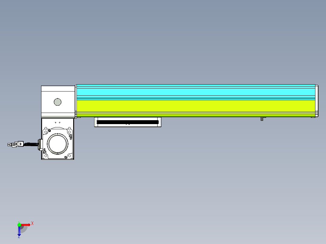 威洛博VBC同步带传动一无尘环境VBC17-L45-S350-BLU-ZP75-C3俯视图