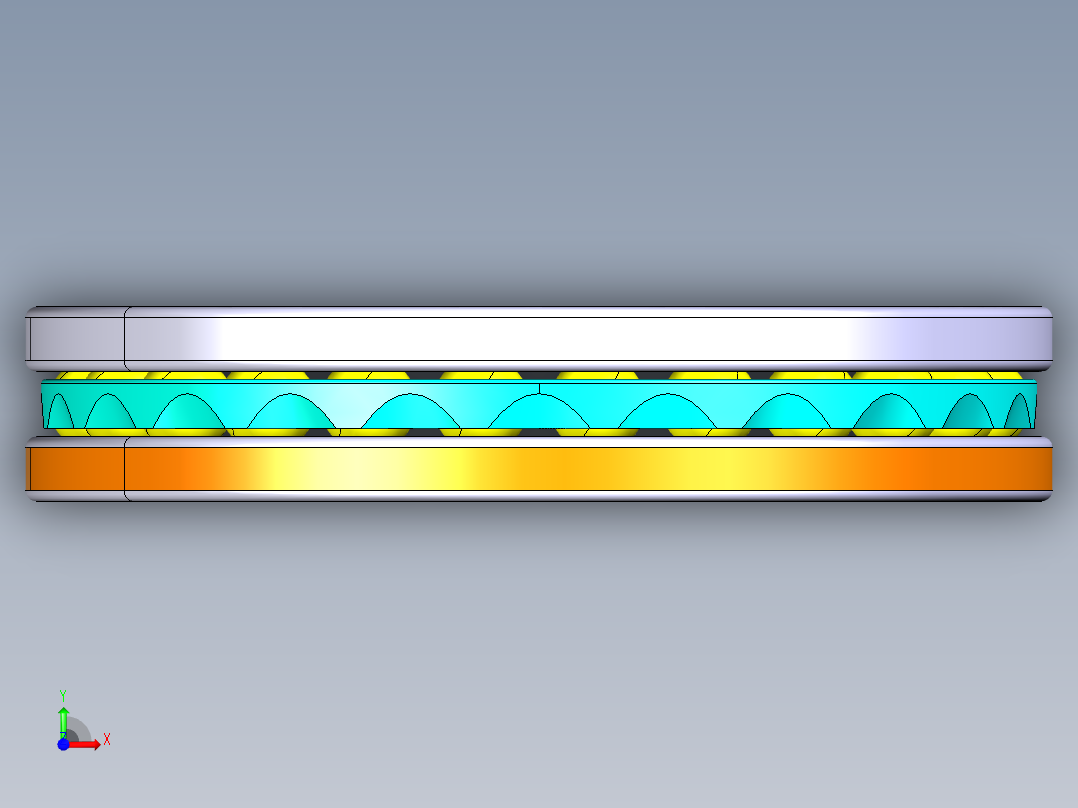 平面推力球轴承51114前视图