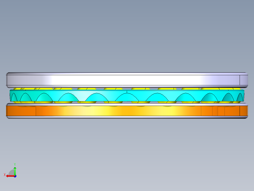 平面推力球轴承51114后视图