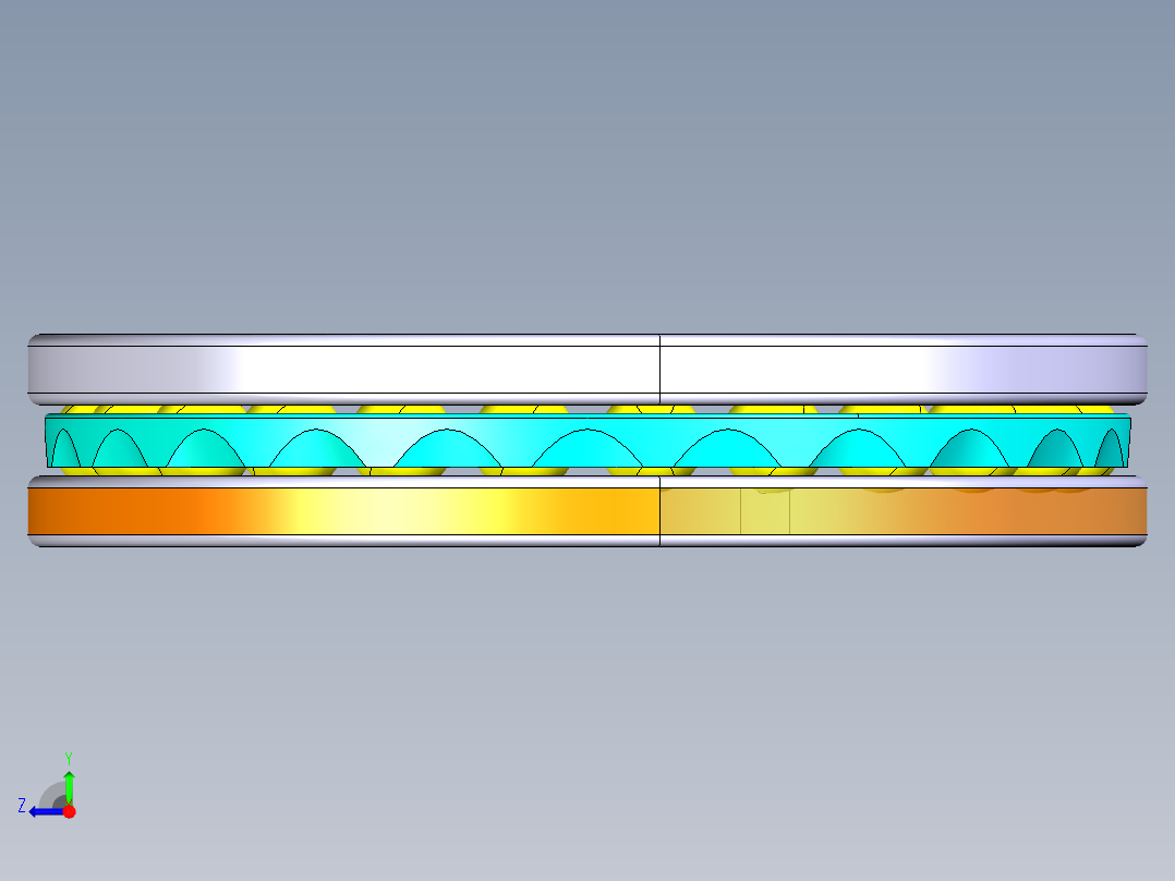 平面推力球轴承51114右视图