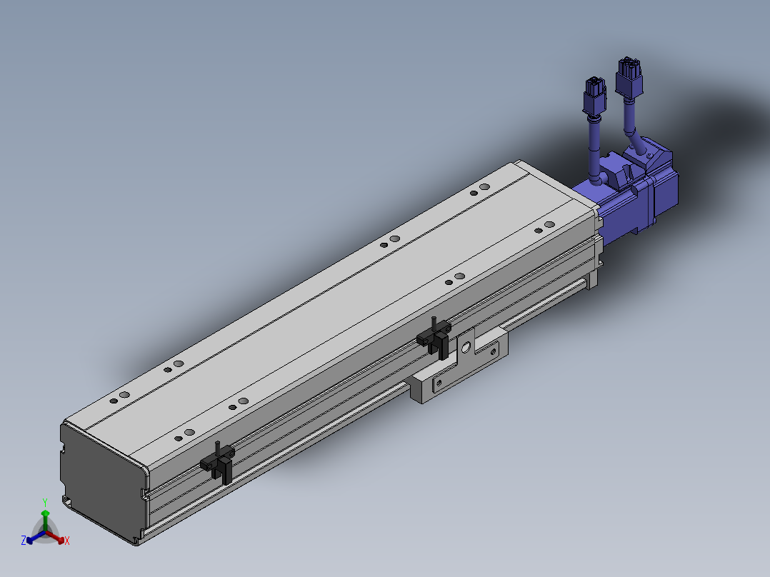 精密模组MY80S-T10-200L-P10B-BC-C4正等轴测图