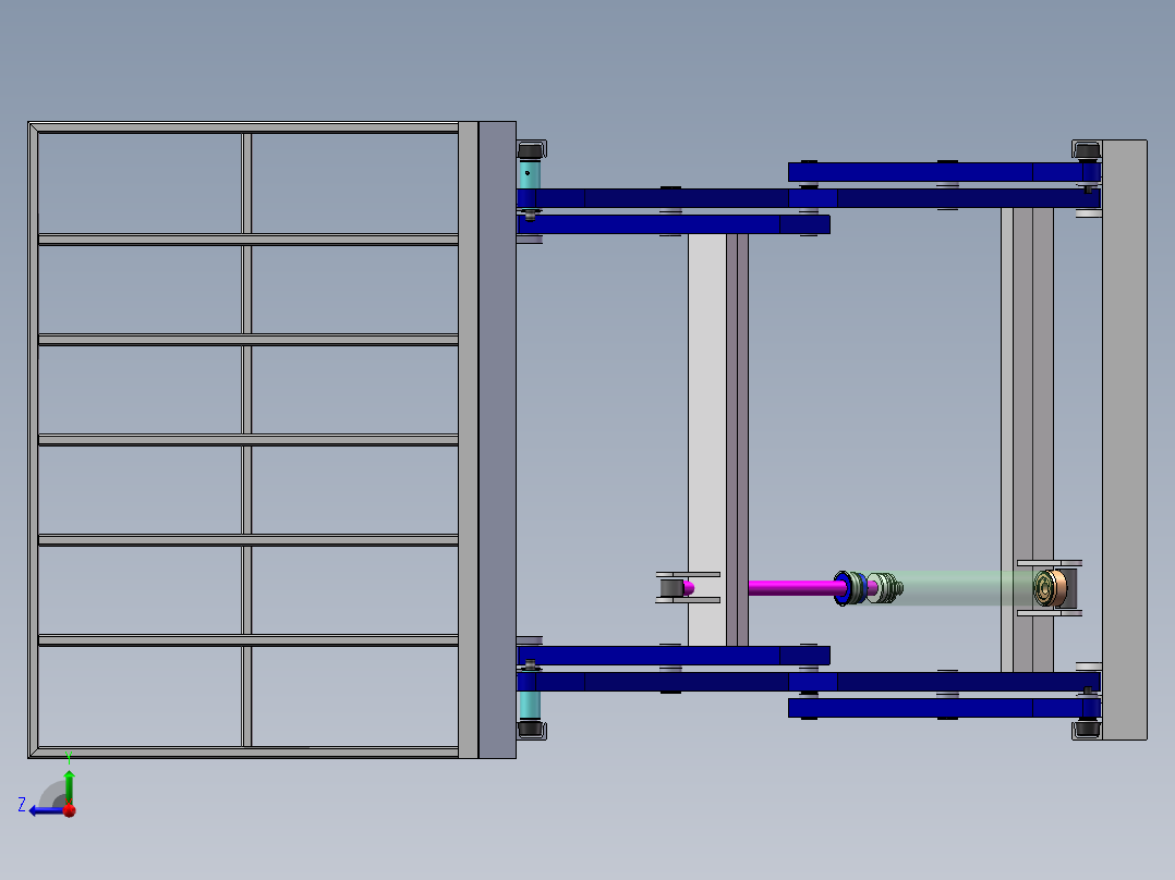 两叉固定机sw13可编辑右视图