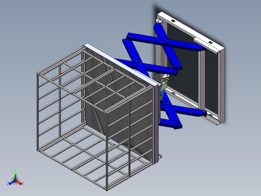 两叉固定机sw13可编辑正等轴测图