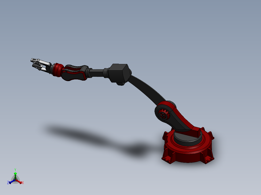 简易机械臂3D数模图纸 Solidworks设计正等轴测图