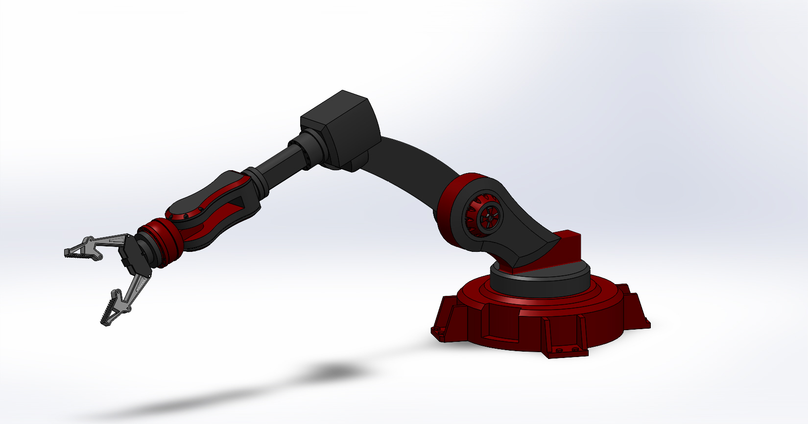 简易机械臂3D数模图纸 Solidworks设计