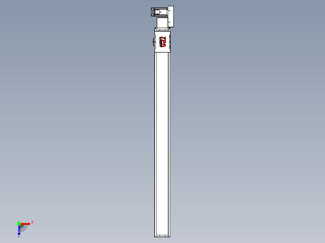 同步带全封闭直线模组TPA-HCB-110D-90-L1250-ML-C-P40-N3俯视图
